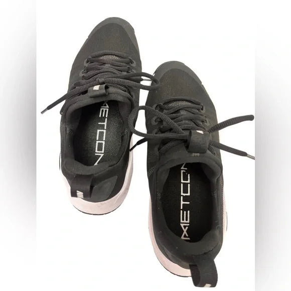 Nike Black and White Slip-On Training Sneakers / Nike Free Metcon 6 - NEW!! - Picture 4 of 12